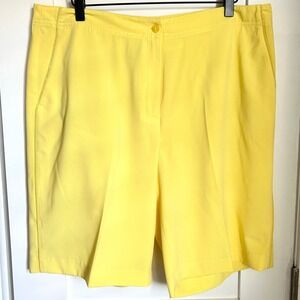 NEW EP Pro Golf Shorts Women's 14 Yellow Stretch 10" Bermuda Marseille 8910EA